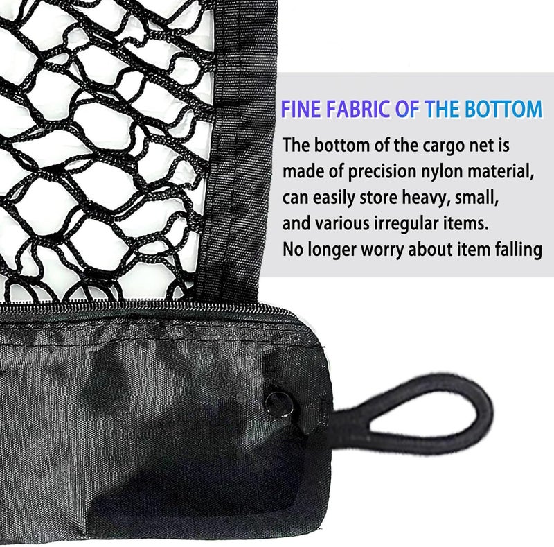 Omocyra Envelope Style Cargo Net Compatible with Ford Pickup F150 F250 F350,2026 2025 2024 2023 2022 2021 2020 2019 2018 2017 2016 2015-2013 F-150-350 Trunk Car Tailgate Netting - Image 5